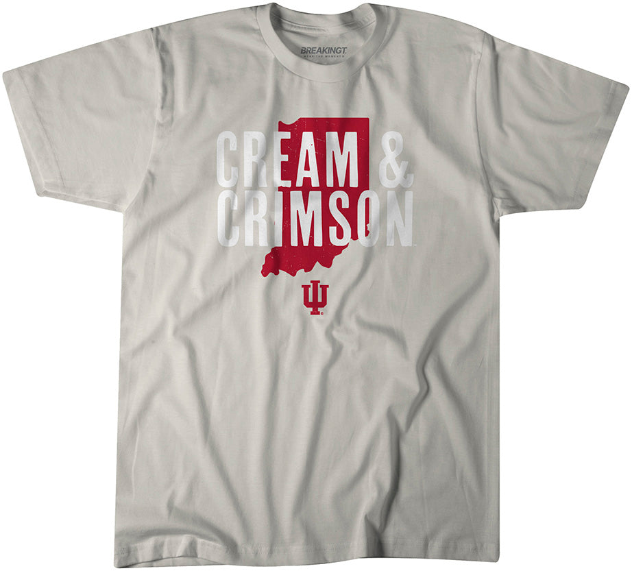 Indiana Hoosiers Hometown Tee: Cream & Crimson