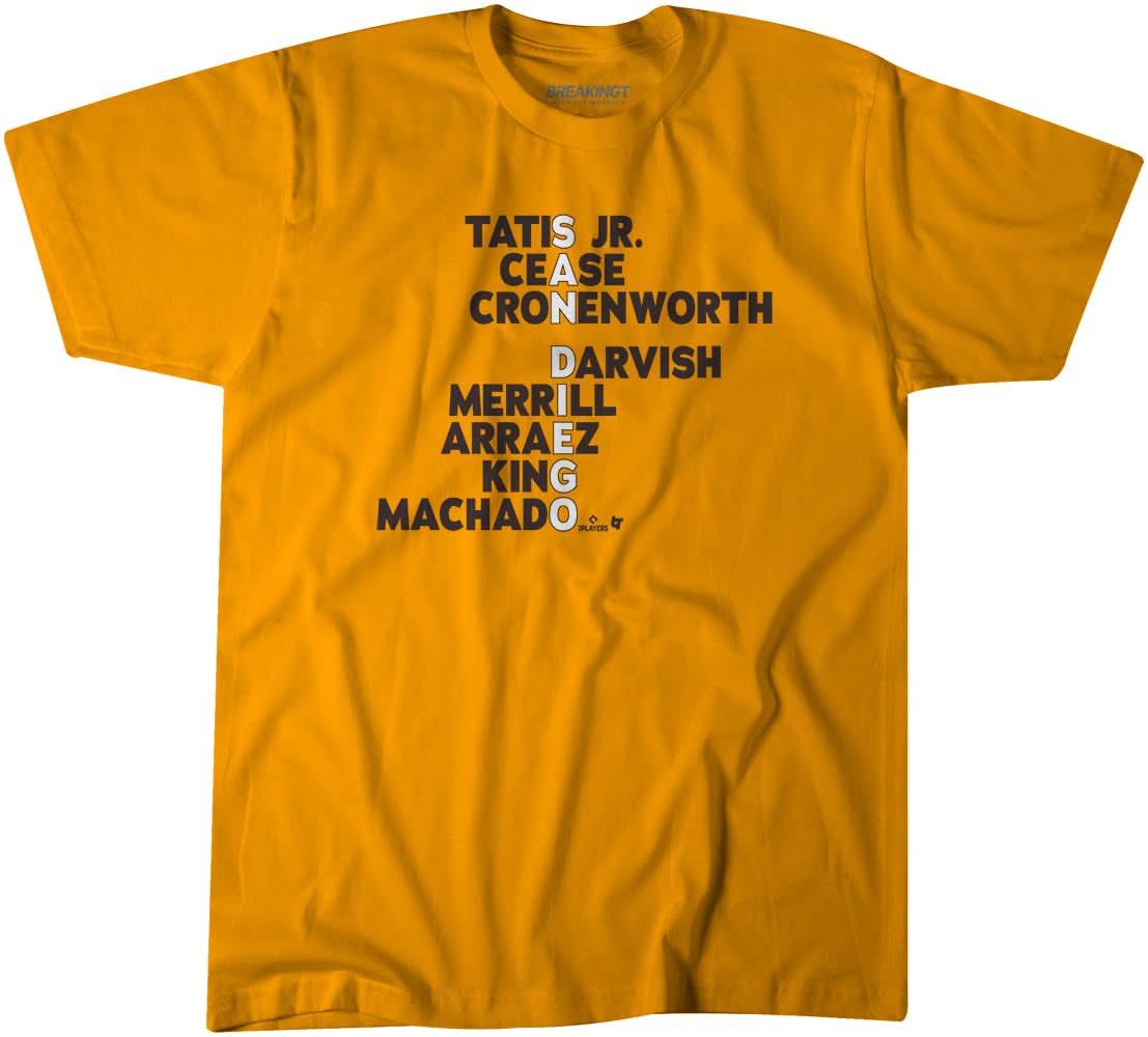 San Diego Names Baseball Adult Unisex Tee - BWP