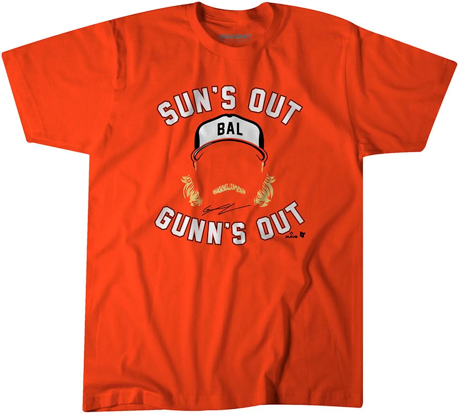 Gunnar Henderson - Sun's Out Gunn's Out - Baltimore Baseball Adult Unisex Tee - BWP