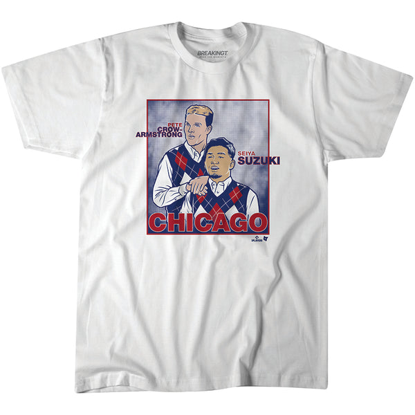 デッドストック Majesticプロ野球オールスター 25 ARAI Tシャツ Seiya Suzuki & Pete Crow-Armstrong: Family Portrait Shirt - BreakingT