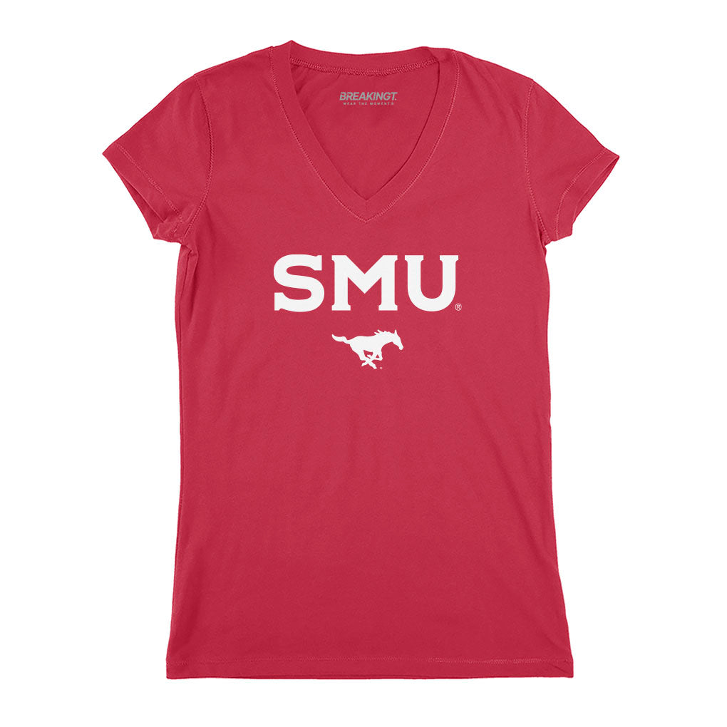 SMU Mustangs: Red Wordmark