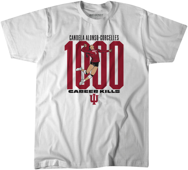IU Volleyball: Candela Alonso-Corcelles 1,000 Kills Shirt - BreakingT