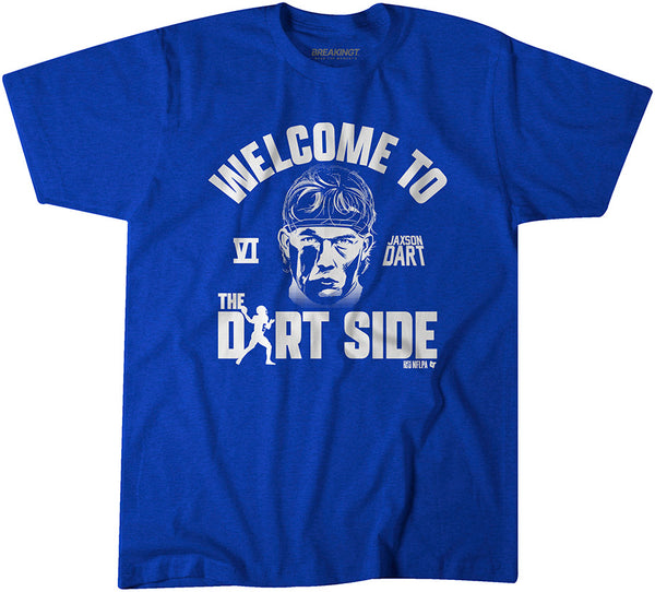 マ*イ様 ニューヨーク・ジャイアンツ　Jaxson Dart ユニフォーム　Lサ Jaxson Dart: Welcome to the Dart Side Shirt, NYC - NFLPA x BreakingT
