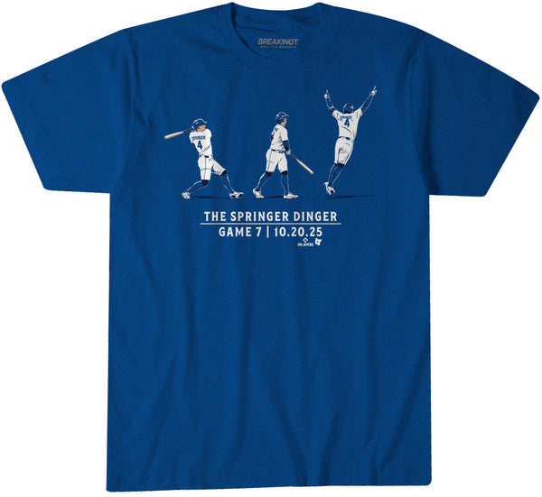 George Springer: The Game 7 Dinger Shirt, Toronto - MLBPA x Toronto