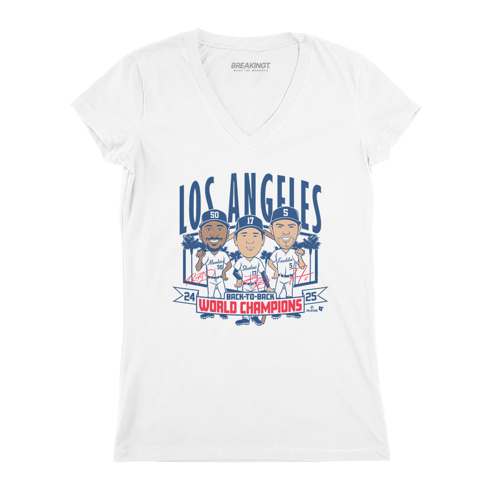 Los Angeles Baseball: Back-to-Back World Champs Caricatures