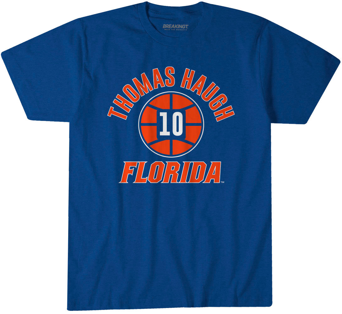 Florida Basketball Thomas Haugh Name Number Ball