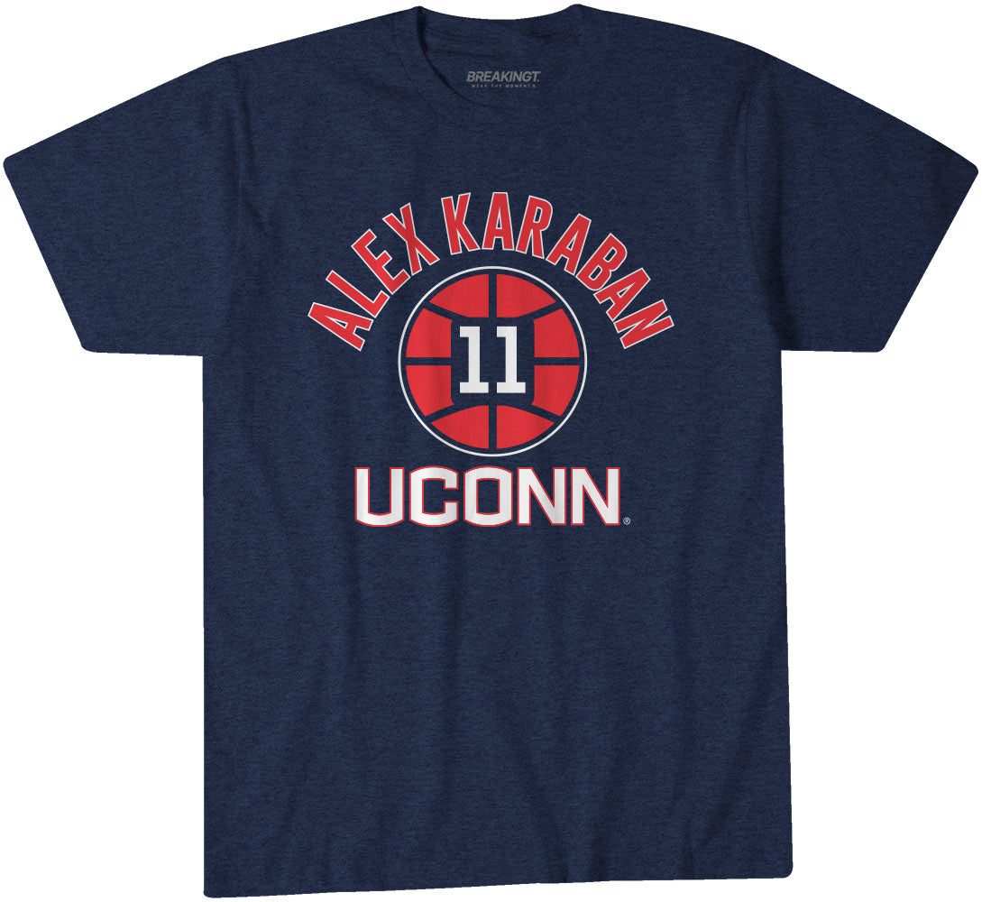 UConn Basketball: Alex Karaban Name Number Ball