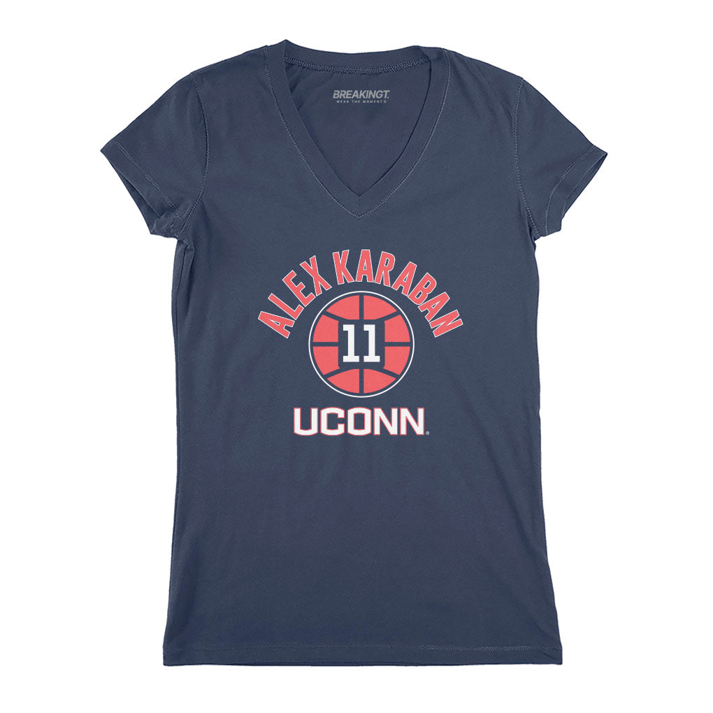 UConn Basketball: Alex Karaban Name Number Ball