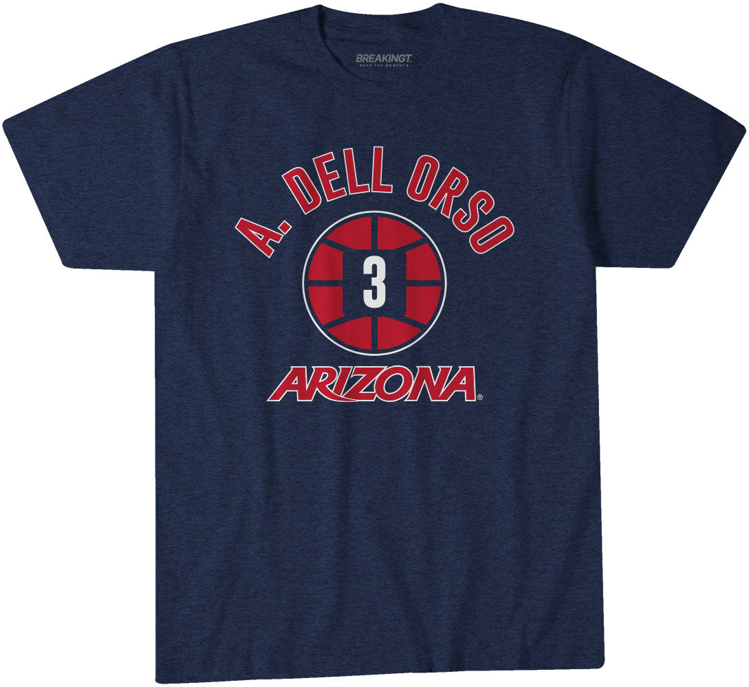 Arizona Basketball: Anthony Dell'Orso Name Number Ball