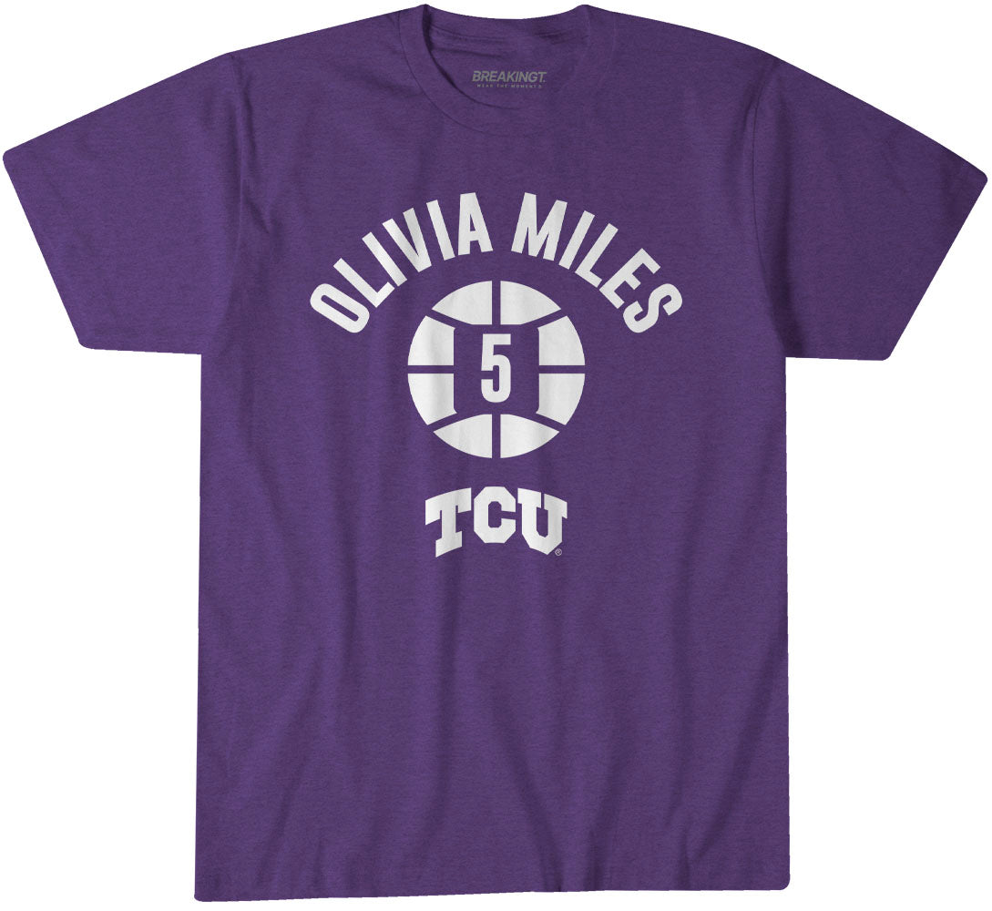 TCU Basketball: Olivia Miles Name Number Ball