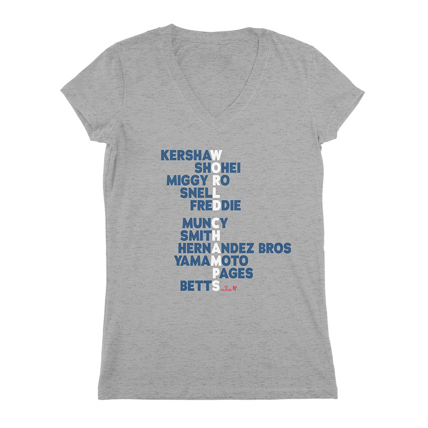 Los Angeles Baseball: World Champs Acrostic