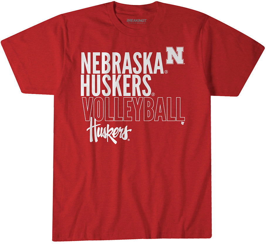 Nebraska Volleyball: Text Logo Overlay
