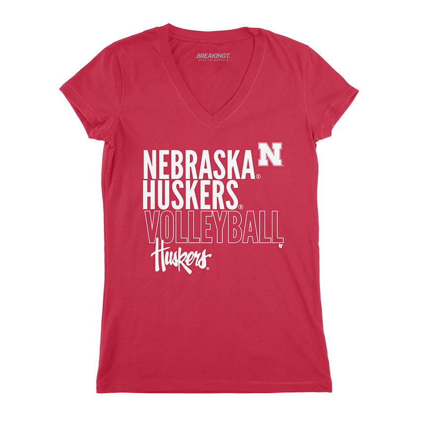 Nebraska Volleyball: Text Logo Overlay