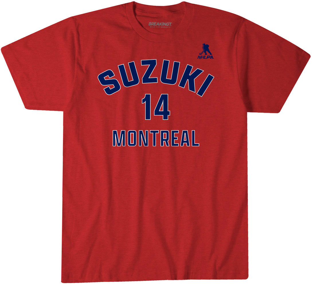 Nick Suzuki: Montreal Name & Number Youth T-Shirt