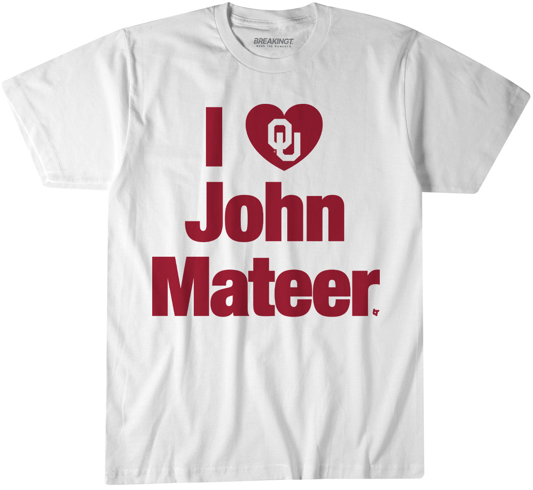 2622300 - Oklahoma Football: I Heart John Mateer (Black)