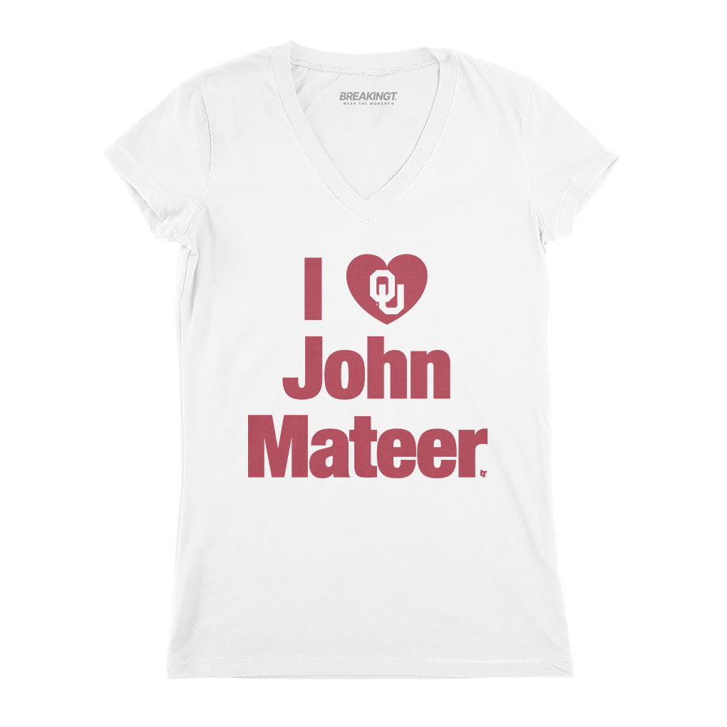 2622300 - Oklahoma Football: I Heart John Mateer (Black)
