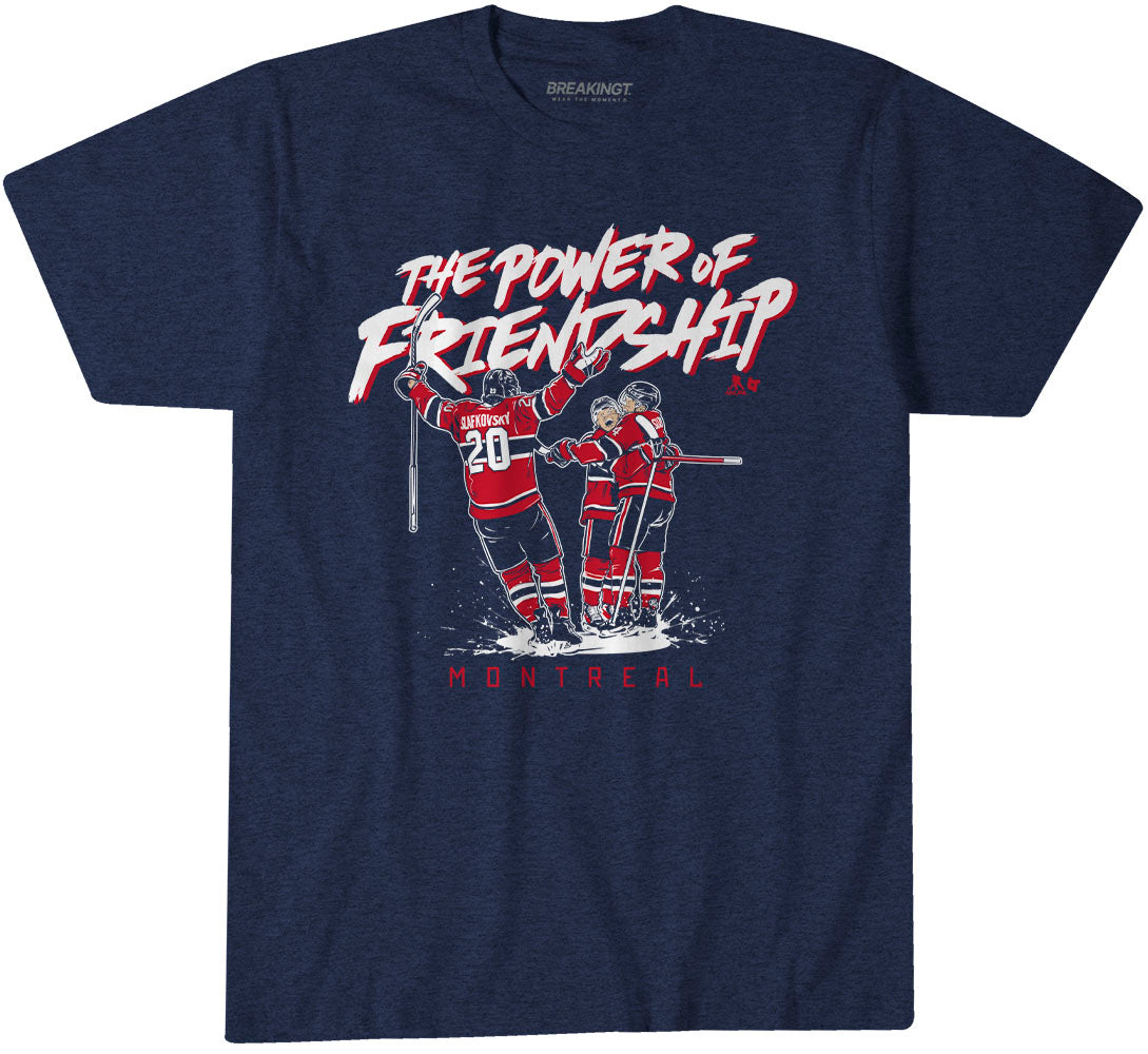 Caufield, Suzuki, & Slafkovsky Friendship Shirt - NHLPA x BreakingT