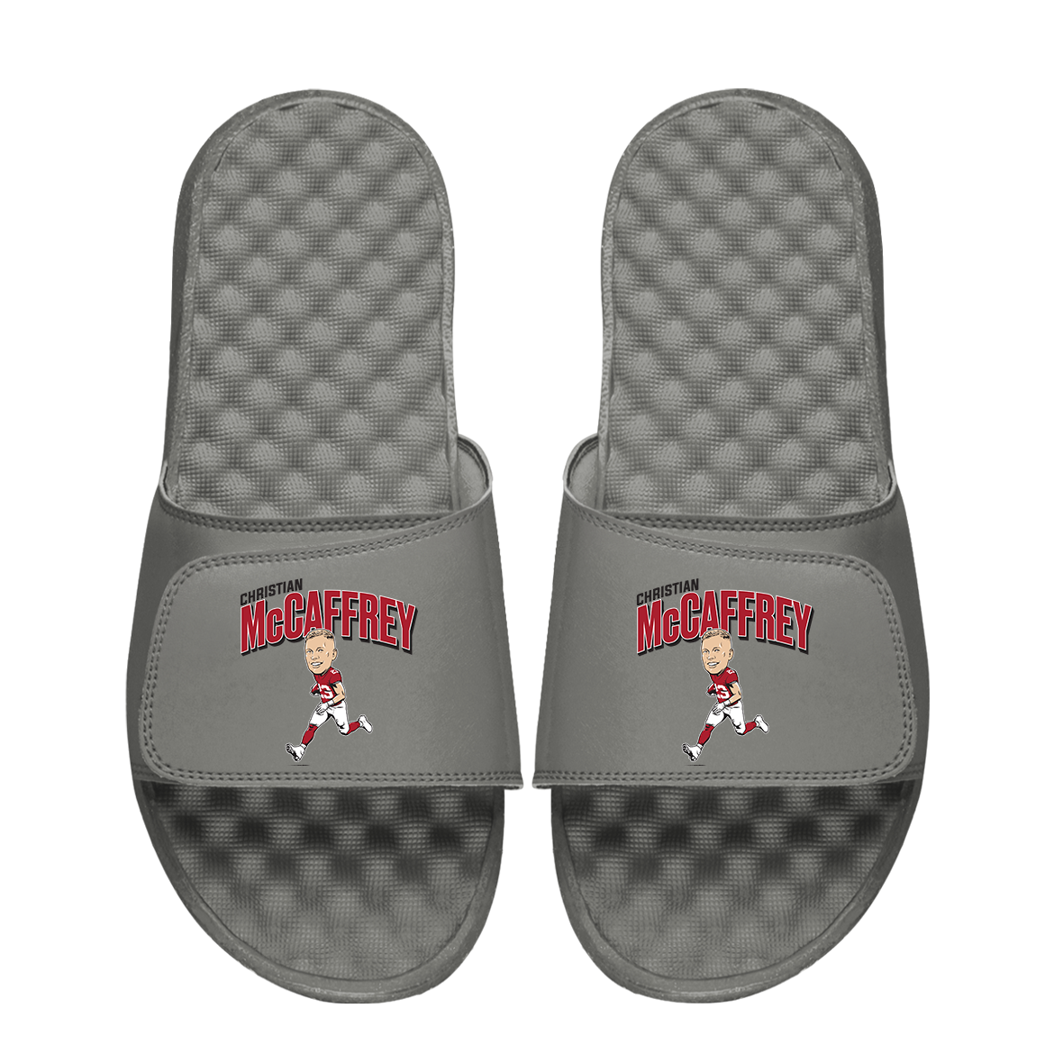 Christian McCaffrey Cartoon Stack iSlides (Footwear)