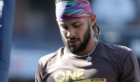 Fernando Tatís Jr. wearing BreakingT