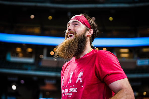 Youth Rhys Hoskins Philadelphia Phillies Base Runner Tri-Blend T-Shirt - Red