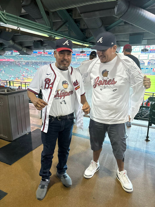 Chipper Jones: Caricature Shirt, Atlanta - MLBPAA Licensed - BreakingT