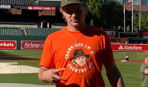 Gunnar Henderson wearing BreakingT