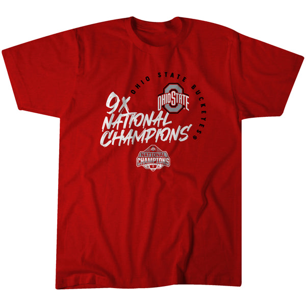 Ohio State Football: 9x National Champs - Buckeyes Unisex Tee