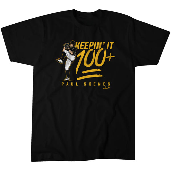 Paul Skenes: Keepin' It 100+ - Pittsburgh Baseball Adult Unisex Tee