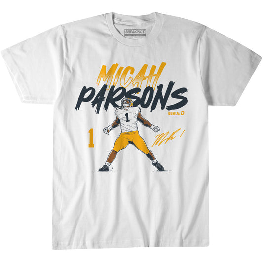 2623373 - Micah Parsons: Name & Number Pose (White)