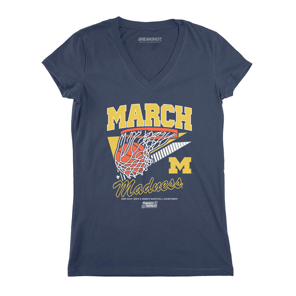 2621214 - Michigan Wolverines MBB & WBB: 2026 March Madness Retro Swish