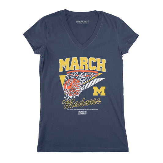 2621214 - Michigan Wolverines MBB & WBB: 2026 March Madness Retro Swish