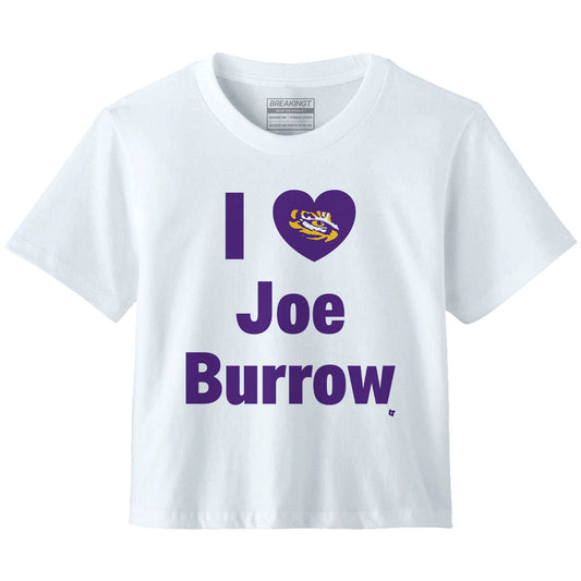 2622972 - LSU Football: I Heart Joe Burrow (White Crop, Wholesale Only)