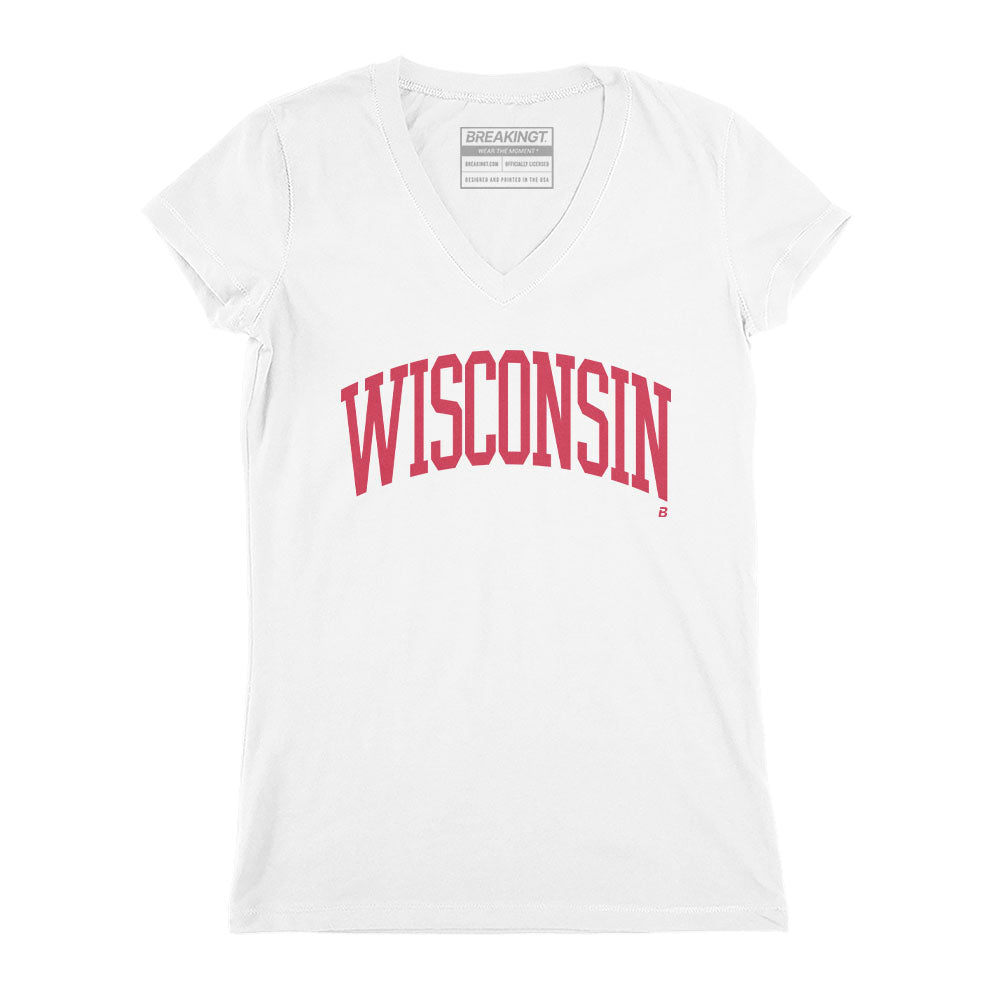 2624163 - Wisconsin Badgers: Arched Wordmark (White)
