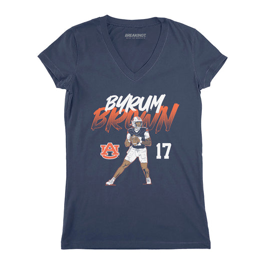 2622041 - Auburn Football: Byrum Brown Name Number Pose