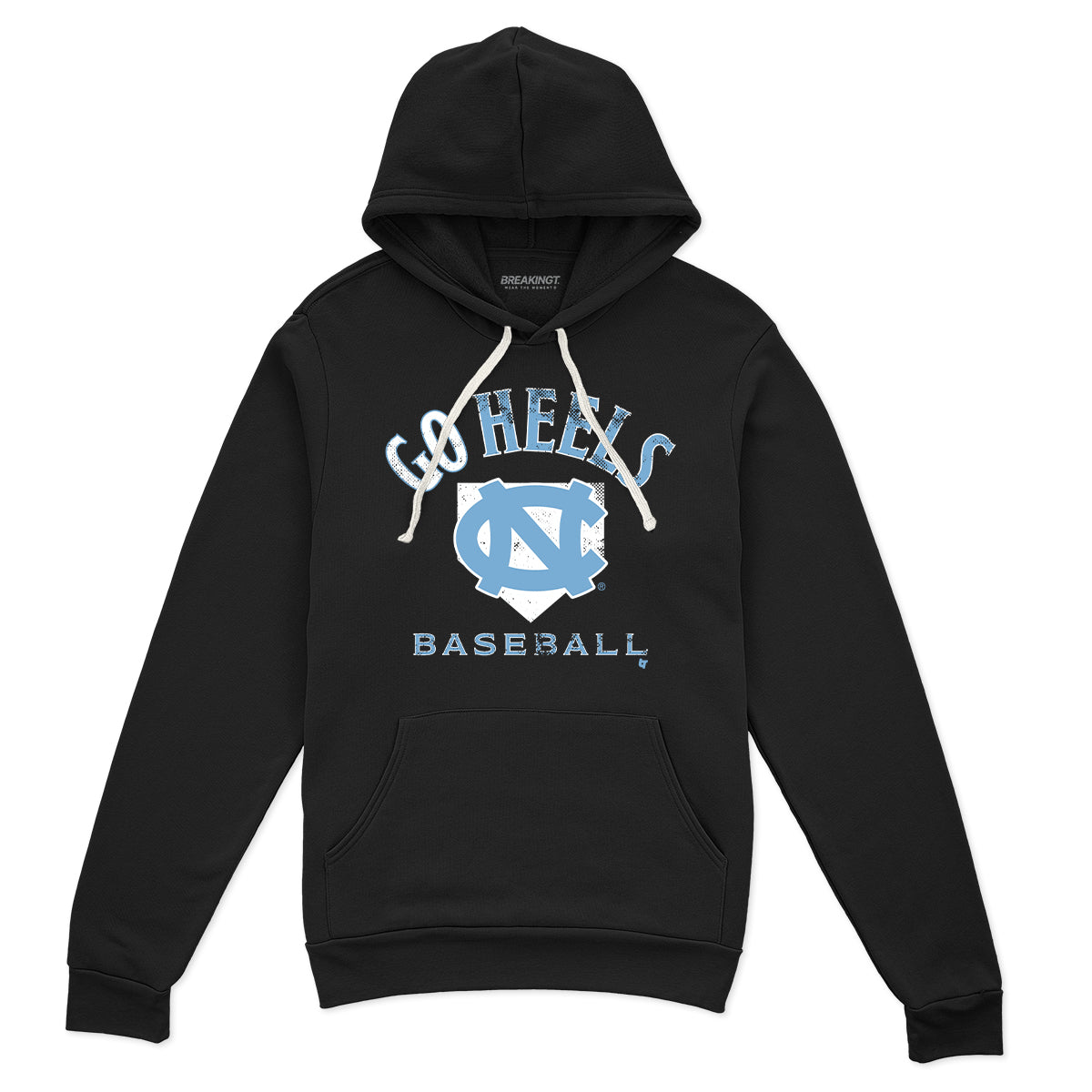 UNC Baseball Home Plate - Black hoodie - college baseball fan gear - Carolina - BreakingT apparel