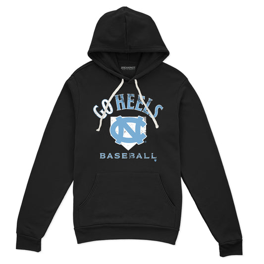 UNC Baseball Home Plate - Black hoodie - college baseball fan gear - Carolina - BreakingT apparel