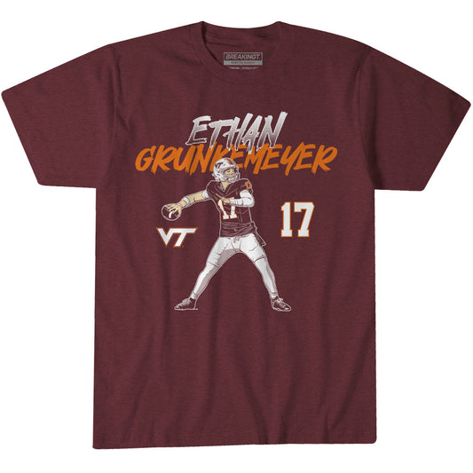 2622056 - Virginia Tech Football: Ethan Grunkemeyer Name Number Pose
