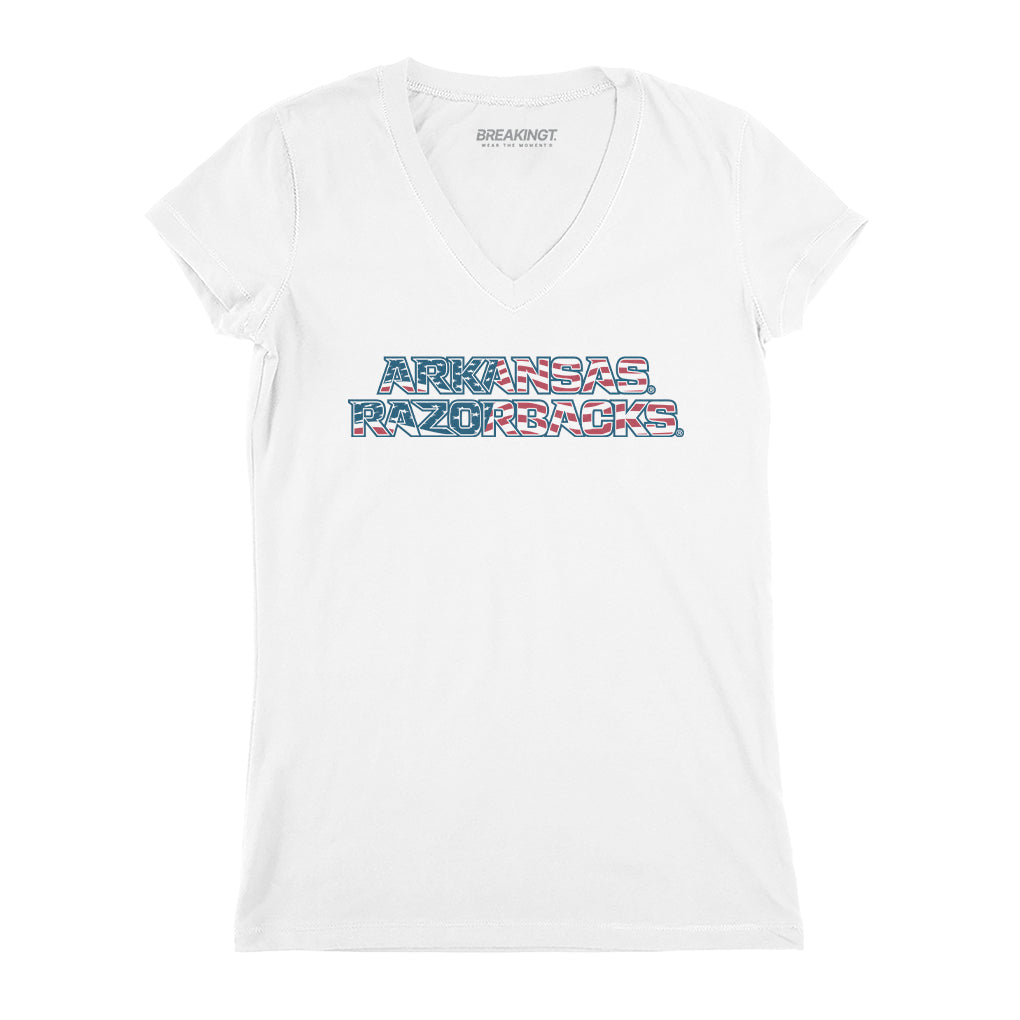2621398 - Arkansas Razorbacks: Patriotic Marks Wordmark Stack