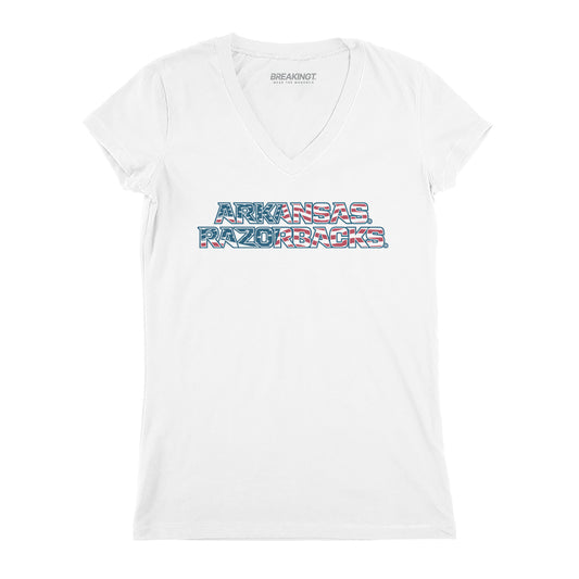 2621398 - Arkansas Razorbacks: Patriotic Marks Wordmark Stack