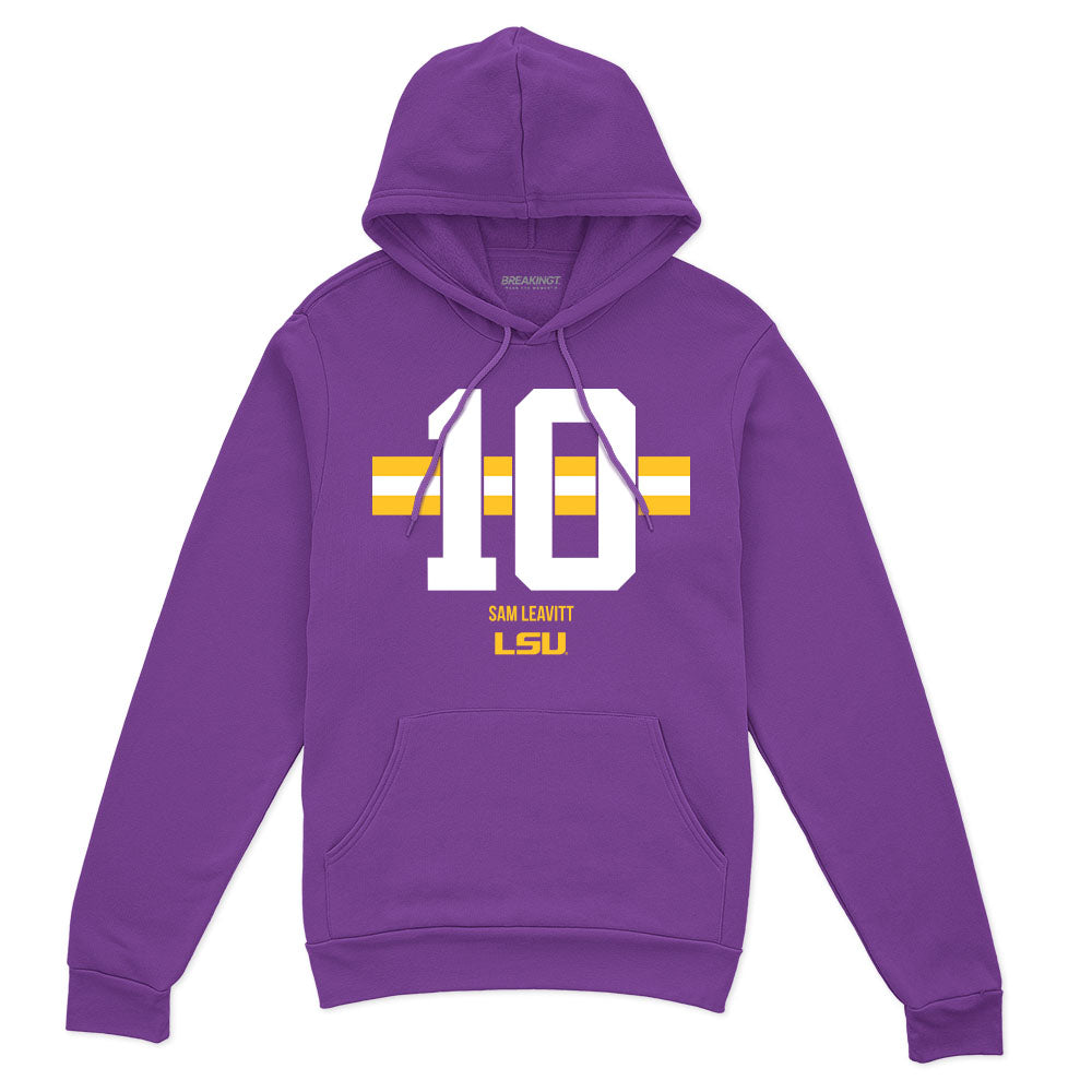 2622335 - LSU Football: Sam Leavitt Name Number Stripe