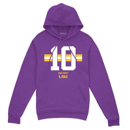 2622335 - LSU Football: Sam Leavitt Name Number Stripe