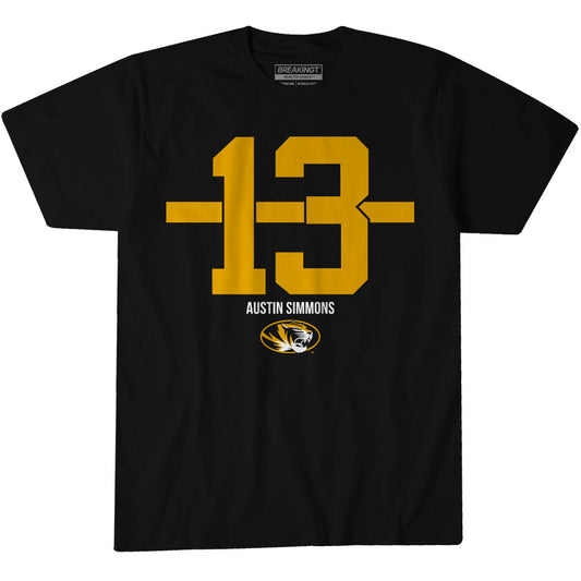 2623658 - Missouri Football: Austin Simmons Name Number Stripe