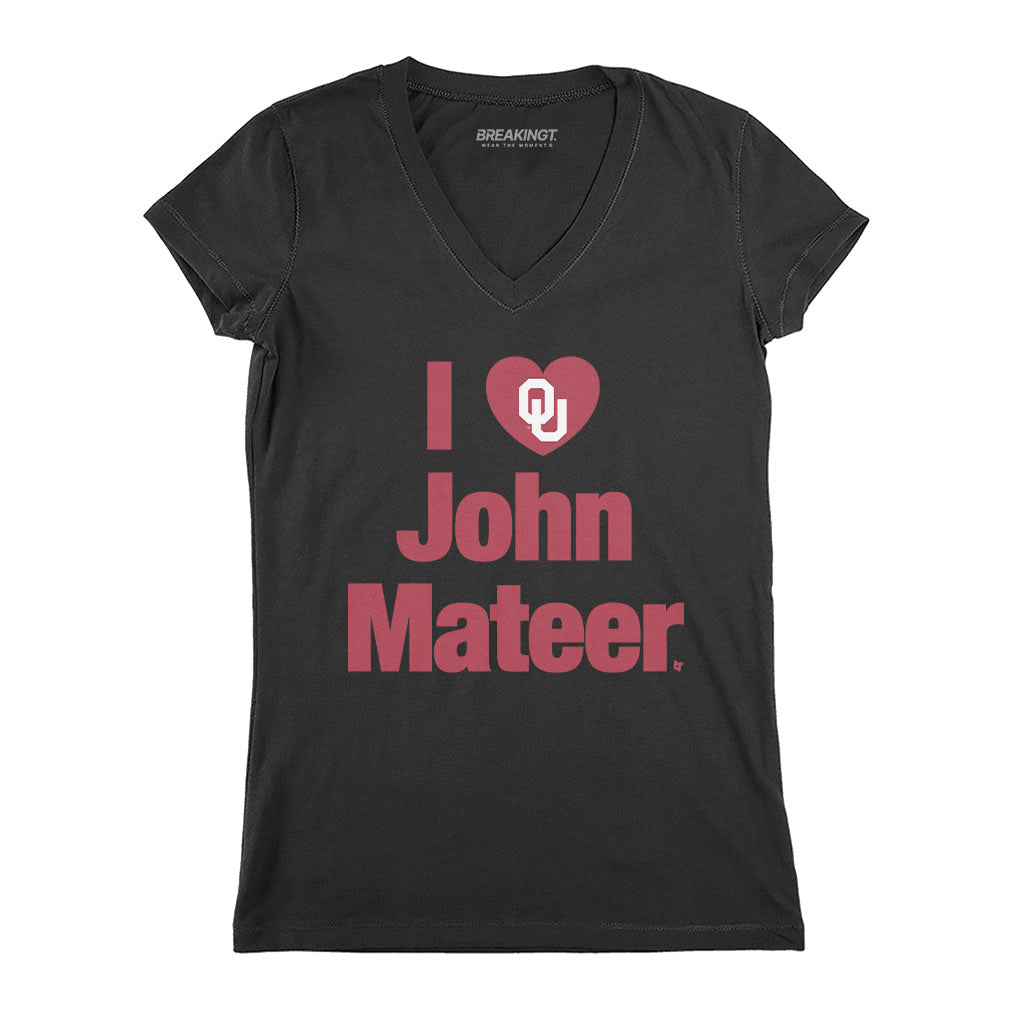2622300 - Oklahoma Football: I Heart John Mateer (Black)