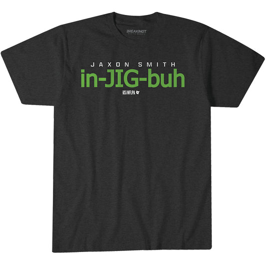 Jaxon Smith-Njigba: Pronunciation Guide - Charcoal t-shirt - pro football fan gear - Seattle - BreakingT apparel