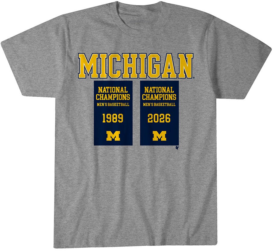 2621621 - Michigan Wolverines MBB: 2026 National Champions Banners
