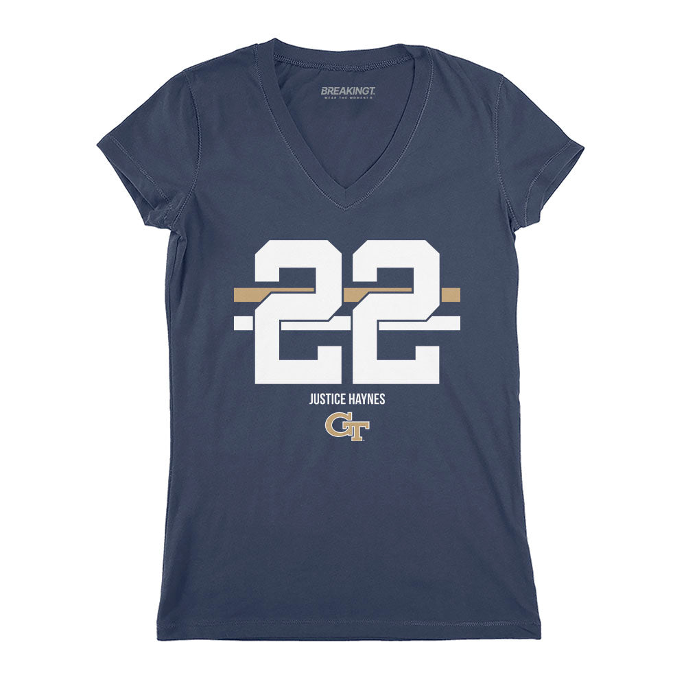 2622093 - Georgia Tech Football: Justice Haynes Name Number Stripe