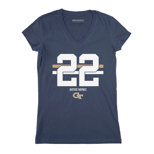2622093 - Georgia Tech Football: Justice Haynes Name Number Stripe
