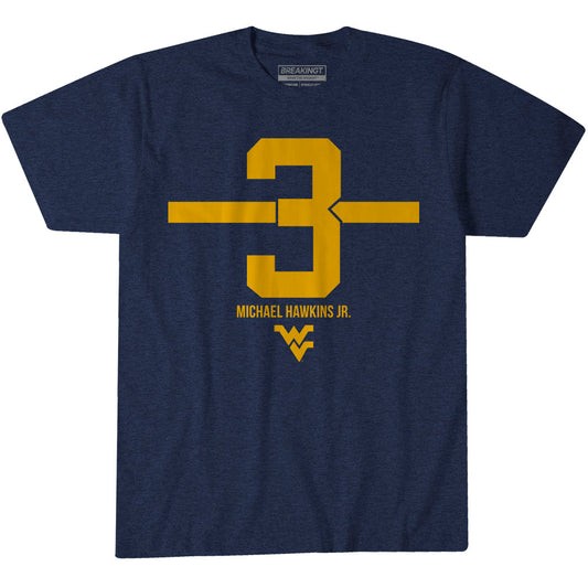 2623860 - West Virginia Football: Michael Hawkins Jr. Name Number Stripe