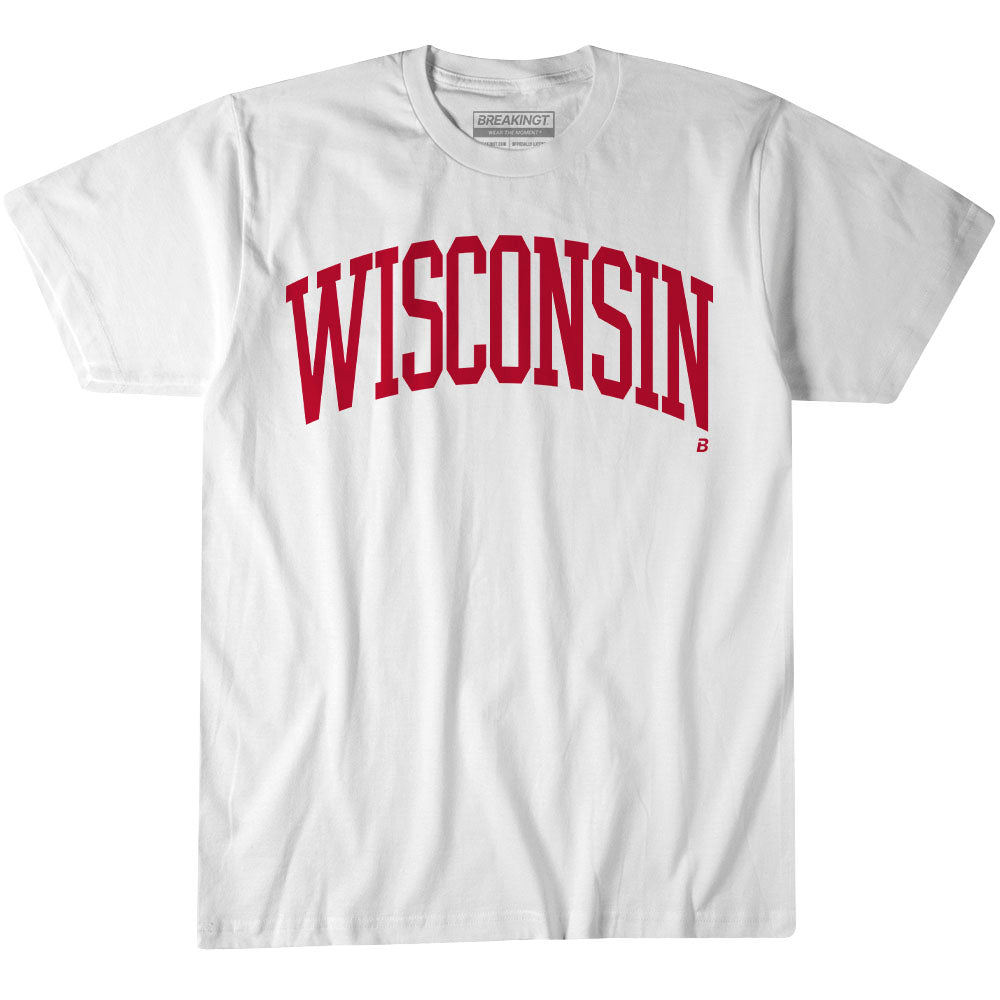 2624163 - Wisconsin Badgers: Arched Wordmark (White)