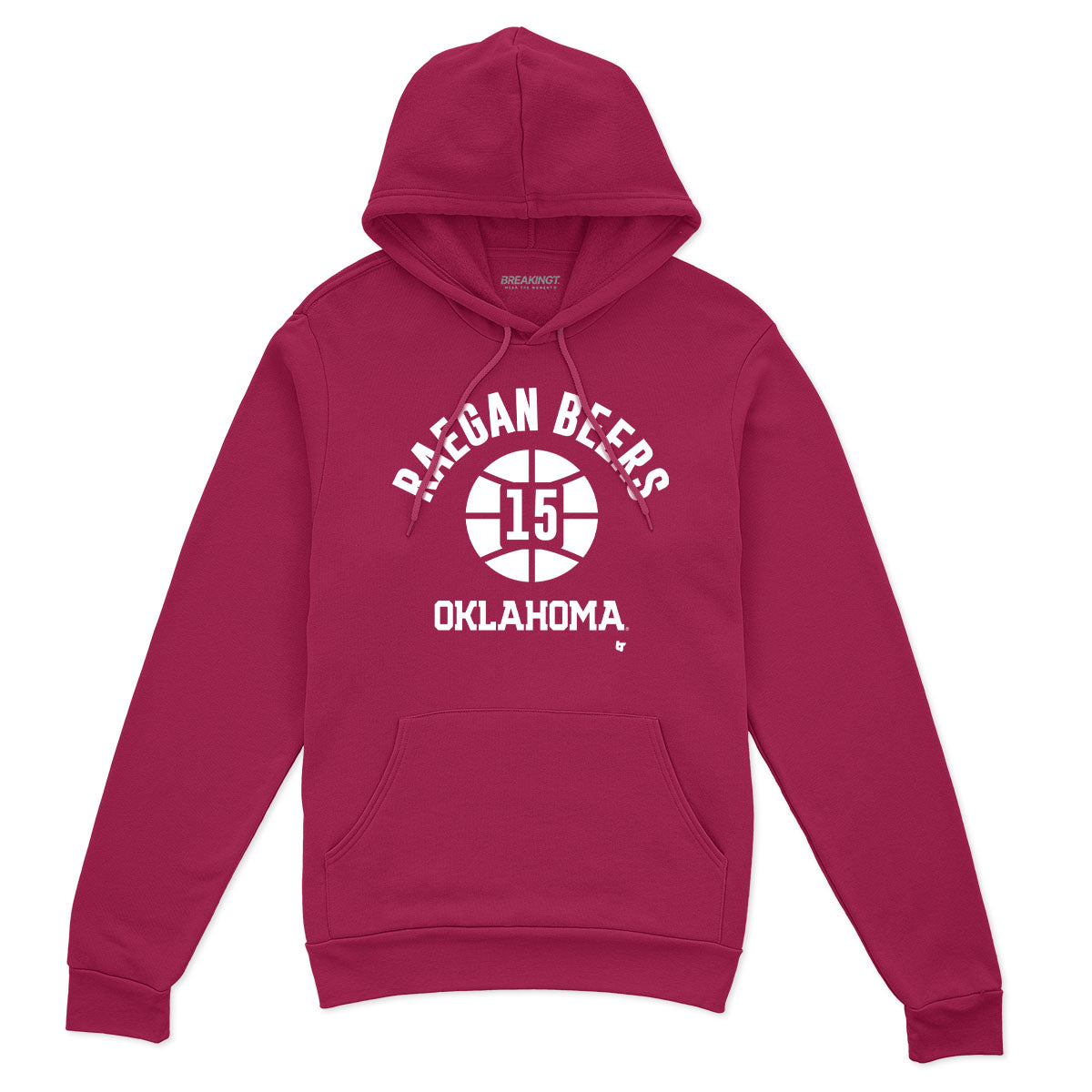 Oklahoma Basketball: Raegan Beers Name Number Ball - Hoodie mock